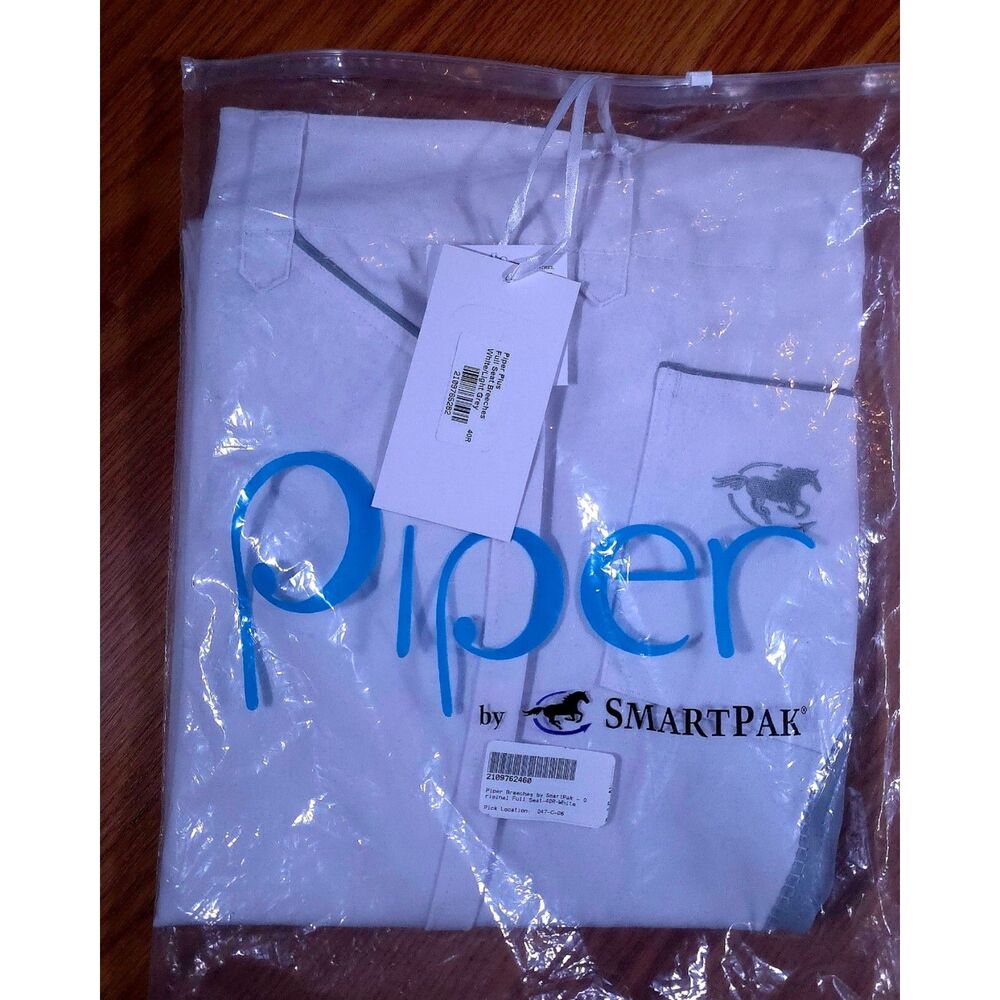 Piper Plus Original Full Seat Riding Breeches White Size 40R